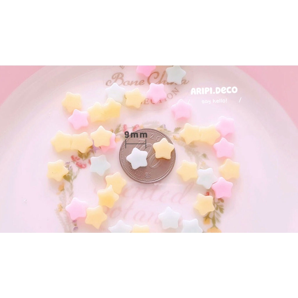 Charm NHỎ XÍU hình ngôi sao mềm star B106 /Nguyên liệu làm phụ kiện handmade vòng tay / resin