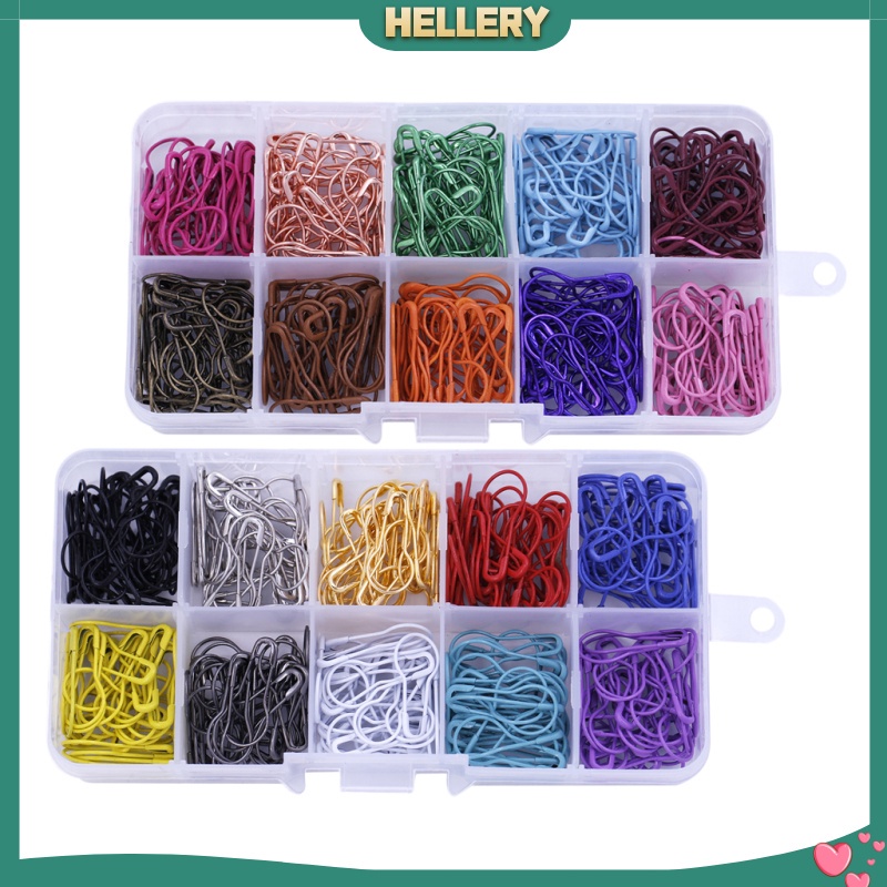 [HelleryVN] Hộp 600 Kẹp Kim Loại Hình Quả Bầu Dùng Trong Hộp Đựng Kim Loại