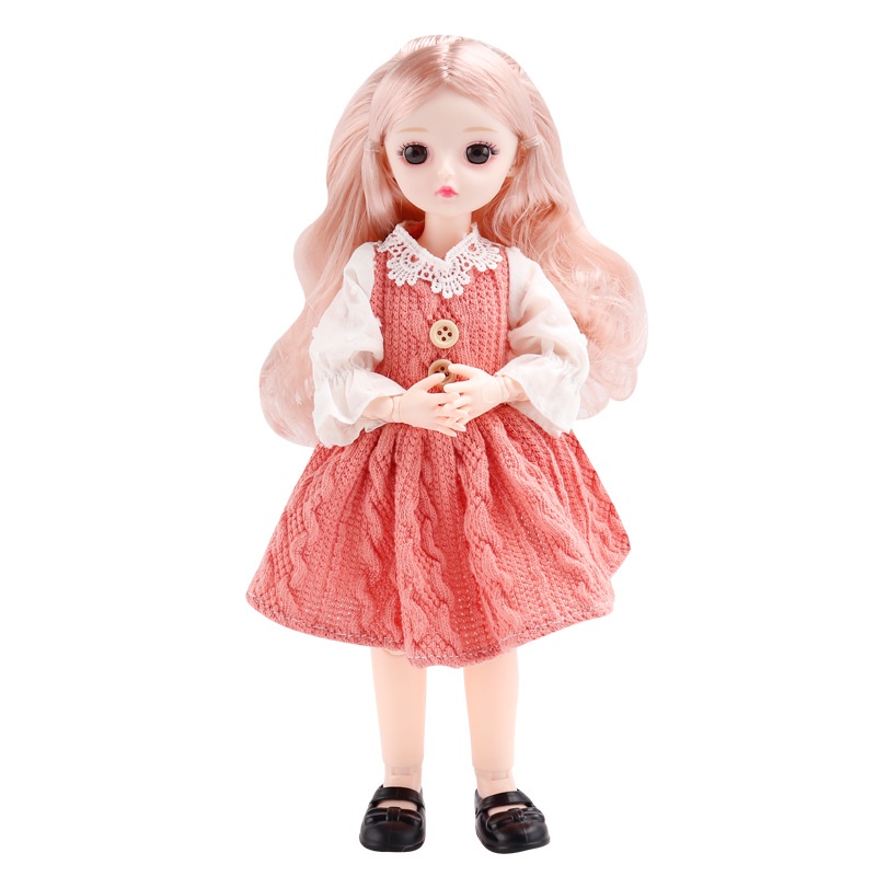 Búp bê đồ chơi, quà tặng cho bé gái, búp bê có khớp cử động, mắt 4D, cao 30cm
