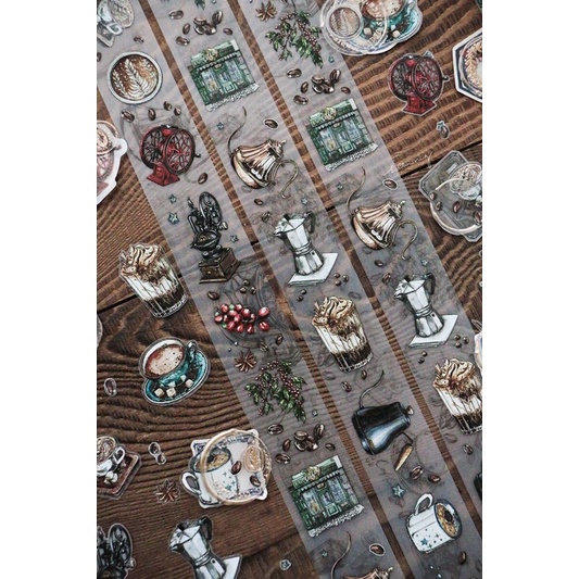 LCN - Chiết lẻ chu kỳ 50cm cuộn Pet Tape Coffee Shop