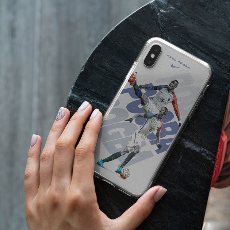 Ốp lưng Paul Pogba trong màu áo tuyển Pháp cho Iphone 5 6 7 8 Plus 11 12 Pro Max X Xr FOO20210176