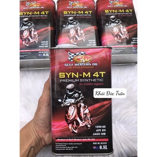 Nhớt tay ga gulf western oil syn-m 4t premium scooter 10w40 0,8l cao cấp - gulf