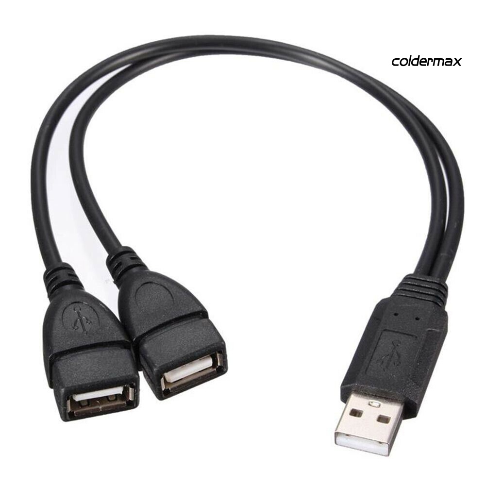 Set 2 Dây Cáp Chia Cổng Usb 2.0 A Đầu Cắm Sang 2 Ổ Cắm Chữ Y Tiện Dụng