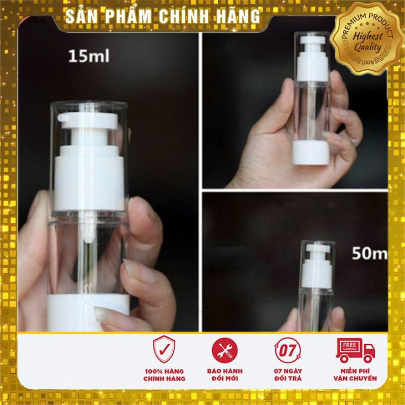 Chai Chiết Mĩ Phẩm ❤ TOP GIÁ RẺ ❤ Chai chiết mỹ phẩm hút chân không 15ml/30ml/50ml , phụ kiện du lịch