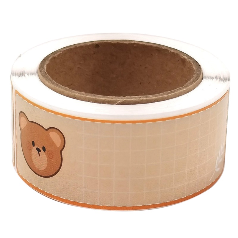 Cuộn 120 Nhãn Dán Chai Lọ Họa Tiết Hoạt Hình Dễ Thương