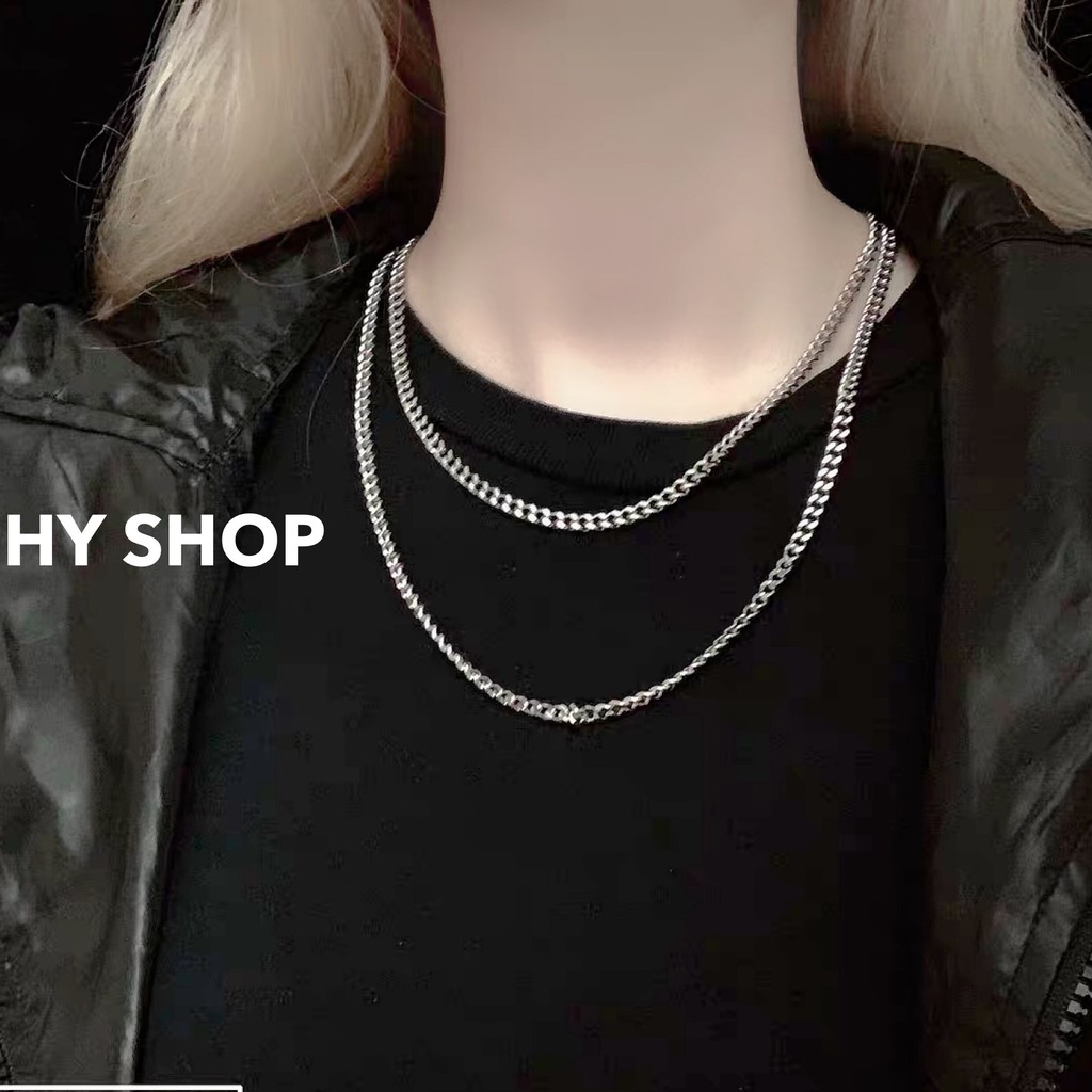 Vòng cổ titan siêu bền cá tính cực chắc chắn thép y tế không gỉ không dị ứng - dây chuyền Unisex BTS