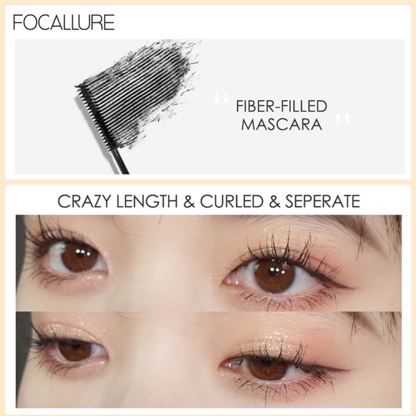 Mascara FOCALLURE Chống Thấm Nước Không Nhòe Chuốt Dài Mi Dày 3mm