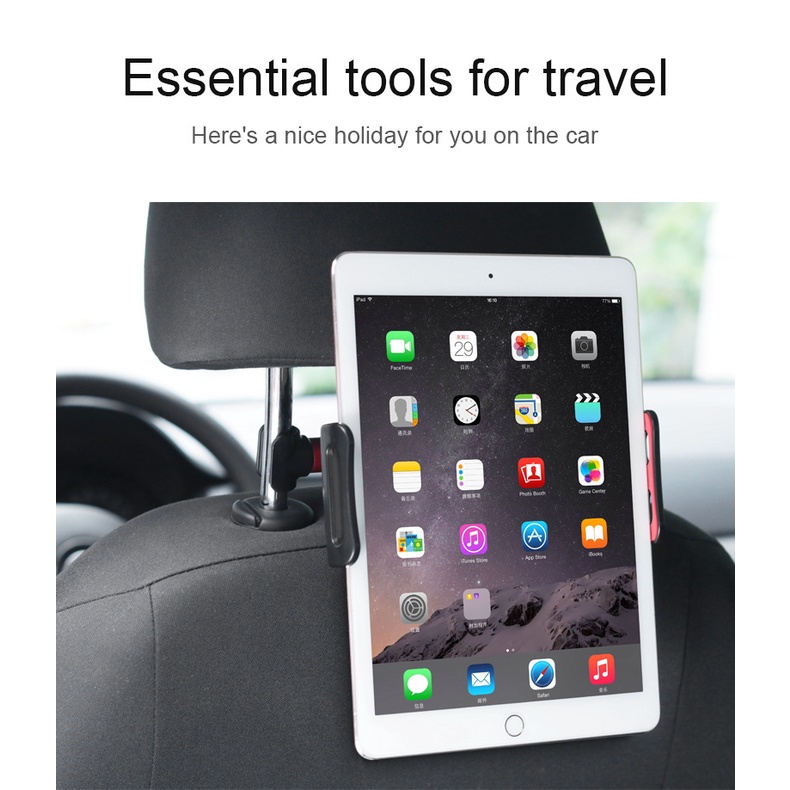 Giá Đỡ Điện Thoại / Máy Tính Bảng Xoay 360 Độ 4 Inch Gắn Ghế Sau Xe&quot;-11&quot; Giá Đỡ Điện Thoại Gắn Xe Hơi