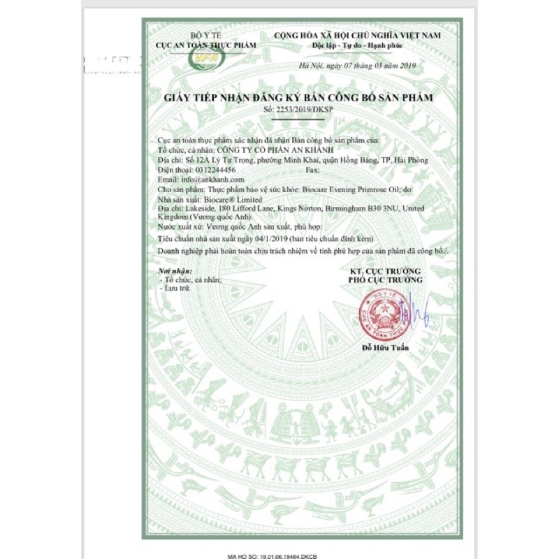 Hoa anh thảo Evening Primrose Oil Biocare 30 viên | BigBuy360 - bigbuy360.vn