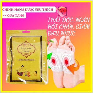 10 miếng dán chân thải độc detox lanna foot patch