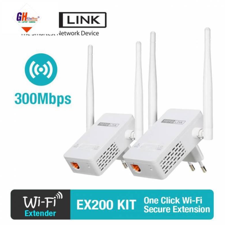 Bộ Kích Sóng Wifi Repeater 300Mbps Totolink EX200 - Hàng Chính Hãng