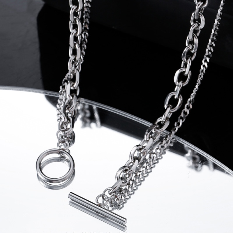 Vòng cổ thép titan phong cách hip hop cá tính cho nam