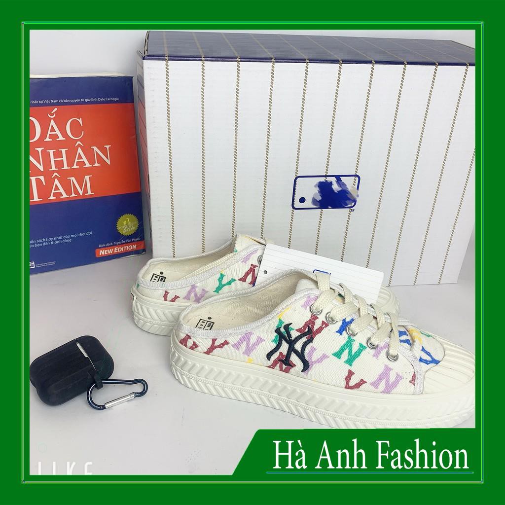 [ Hot trend- Hàng Trung ] Giày Sục NY, Đạp Gót, Giày Sục 𝐌𝐋𝐁 NY trắng Độn đế mới nhất 2021 | BigBuy360 - bigbuy360.vn