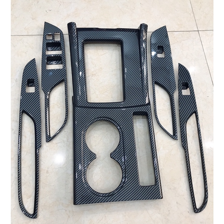 Ốp nội thất xe Mitsu Xpander 2018 2019 2020 2021 2022 mẫu carbon cao cấp + tặng kèm keo dính