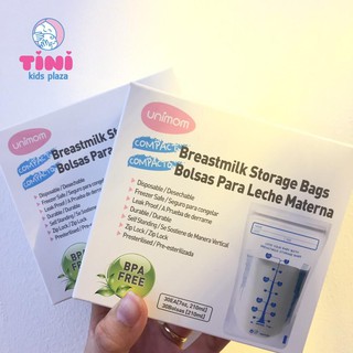 Túi trữ sữa unimom compact không có bpa hộp 30 túi / 30 túi / 20 túi 210ml