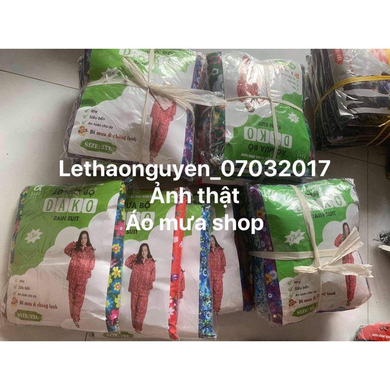 Áo mưa bộ người lớn - kèm ảnh thật