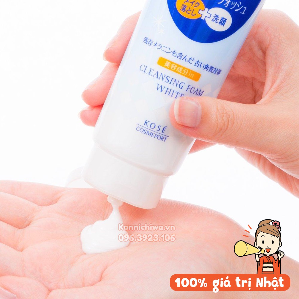 |Date MƠI| Sữa rửa mặt KOSÉ Softymo tuýp 220g dưỡng ẩm, sáng da, bổ sung collagen - hàng nội địa Nhật Bản