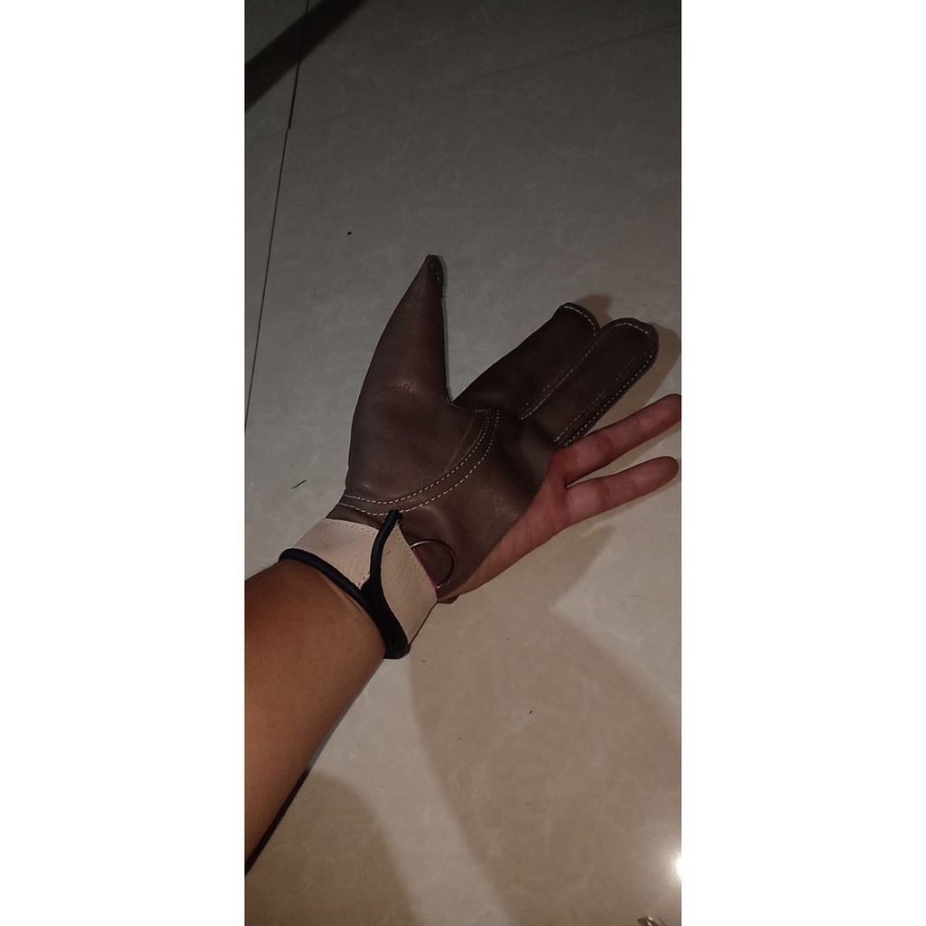 Găng tay 3 ngón cao cấp huấn luyện chim săn mồi chim ưng chim căt và chim săn dòng lượn
