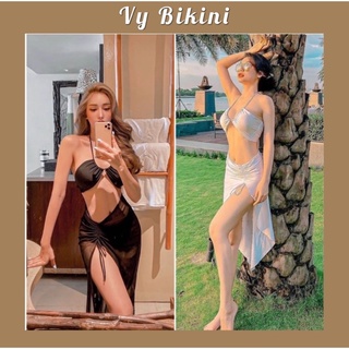 Set bikini 3 món 2 mảnh kèm quây quyến rũ Vy Bikini MG01