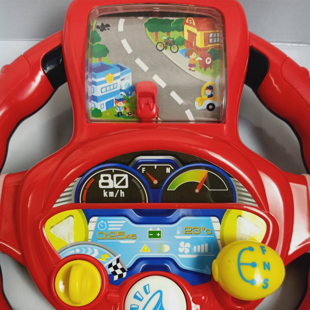 Vô lăng đồ chơi mô phỏng sinh động cho bé, phát triển các giác quan,có màn hình điện tử Winfun 1080