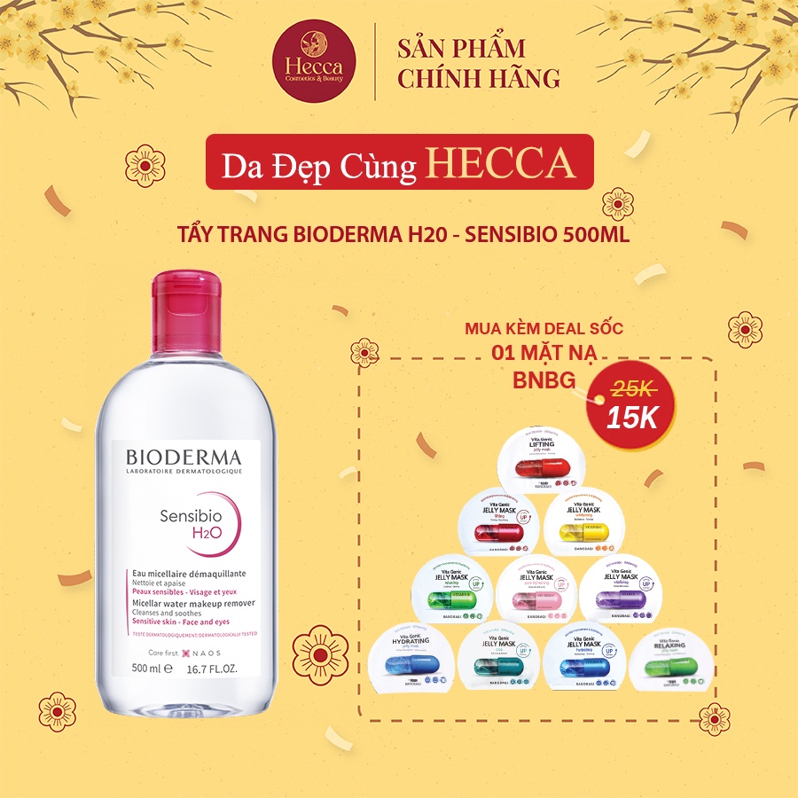 Dung dịch làm sạch và tẩy trang công nghệ Micellar Bioderma Sebium H2O 500ml