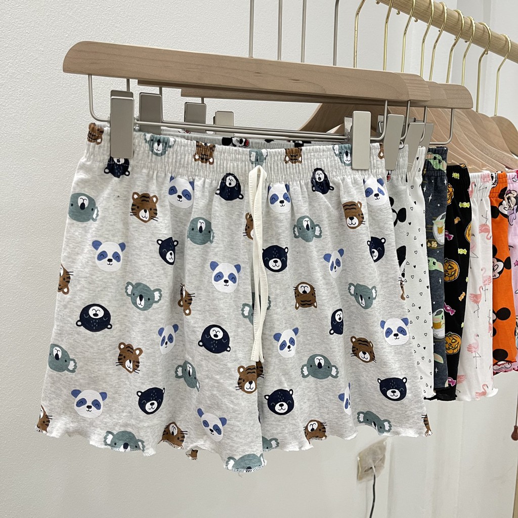 Quần đùi nữ ngủ mặc ở nhà đẹp HYO Cotton Thái Freesize 65kg