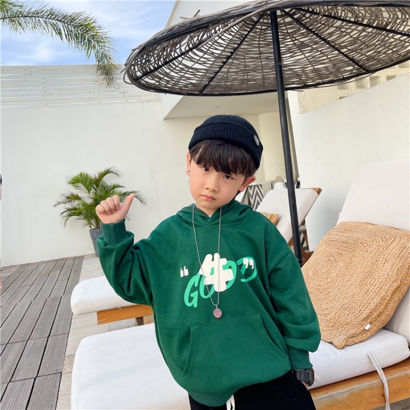 Áo nỉ hoodie cho bé phong cách tết 2022