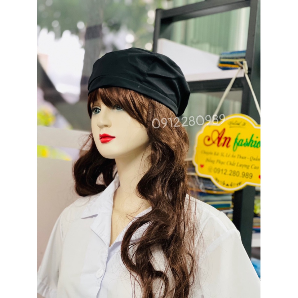 Mũ Beret, Nón Phục Vụ Thời Trang cho Nam Nữ dùng trong Nhà Hàng, Bếp, Quán Cafe