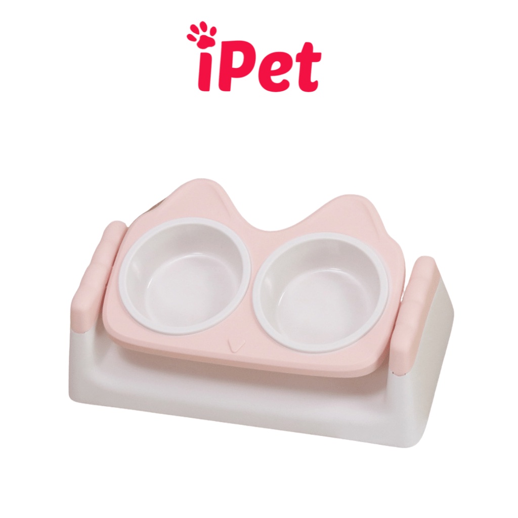 Bát Ăn Đôi Chống Gù Chống Kiến Cao Cấp Dành Cho Thú Cưng Chó Mèo - iPet Shop