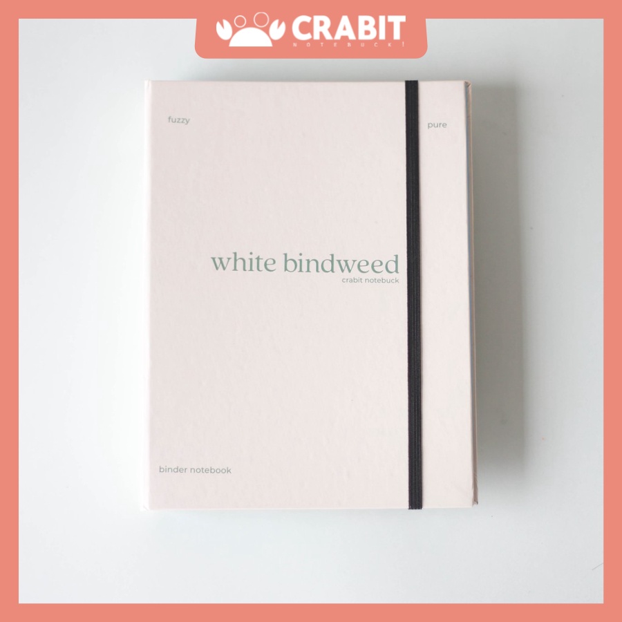 Sổ còng A5 Crabit - Còng 6 lỗ - Bìa beige white bindwell
