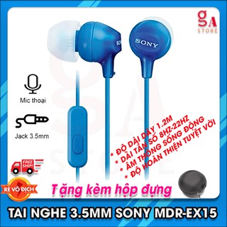  Tai nghe Sony MDR-EX15 có mic chính hãng, nhiều màu sắc lựa chọn (nobox)