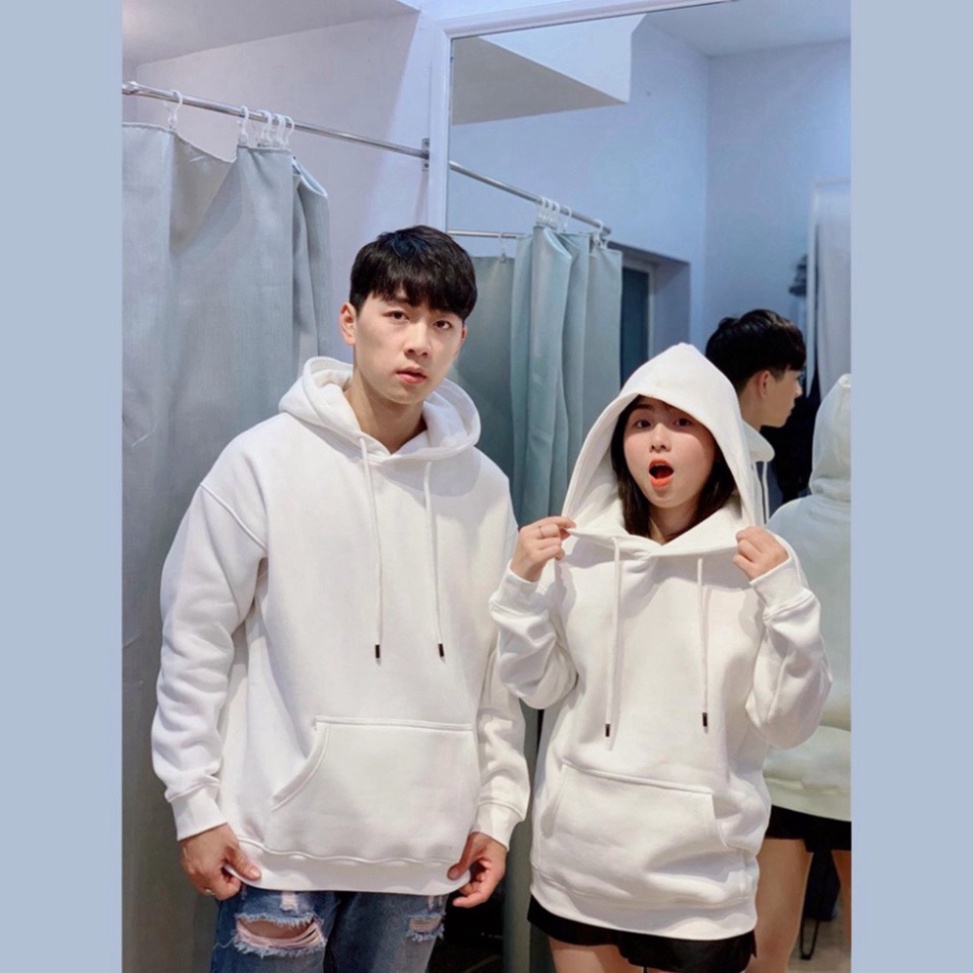 Áo Hoodie Nam Nữ TRƠN BASIC Unisex Form rộng  Áo Khoác Nam Hoodie Nỉ Ulzzang Leevin Store