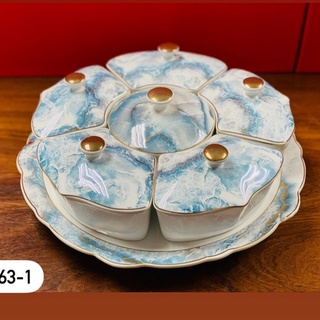 Khay mứt tết sứ, khay đựng bánh kẹo ngày tết sang trọng cao cấp nhiều mẫu mã