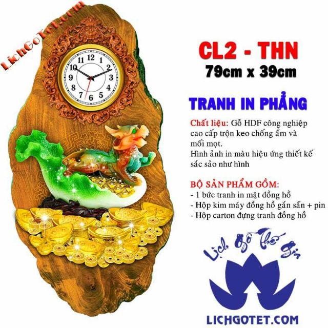 Tranh đồng hồ phong thủy, tranh Kim Ngưu, tranh gỗ cá vàng