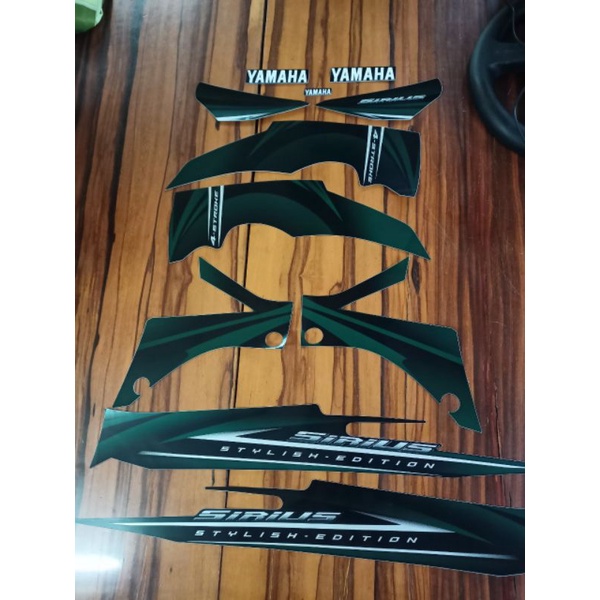 Bộ tem yamaha Sirius 2012 màu xanh nhớt
