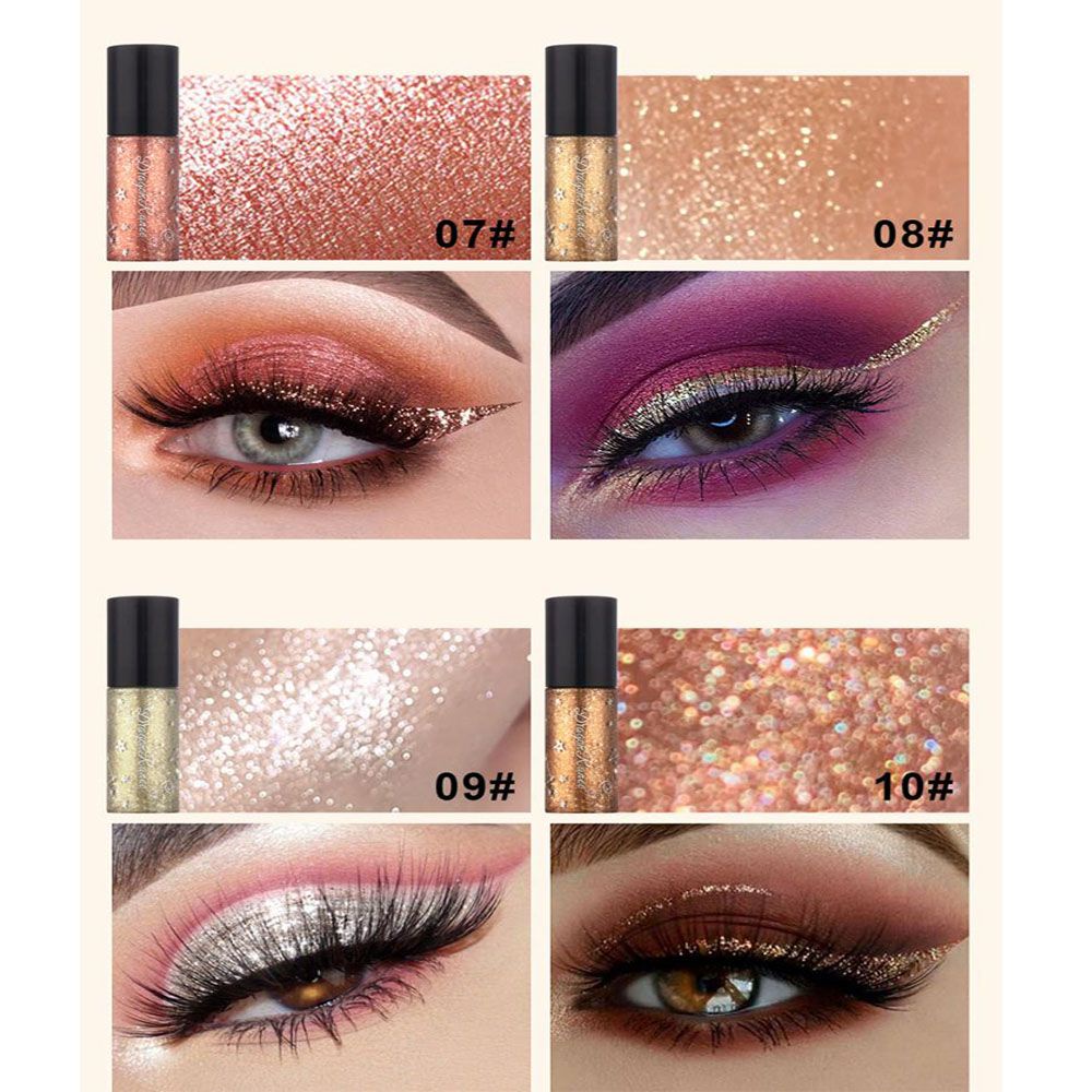 [Hàng mới về] Phấn mắt dạng lỏng màu đơn sắc lấp lánh chống nước lâu trôi MIHAN1