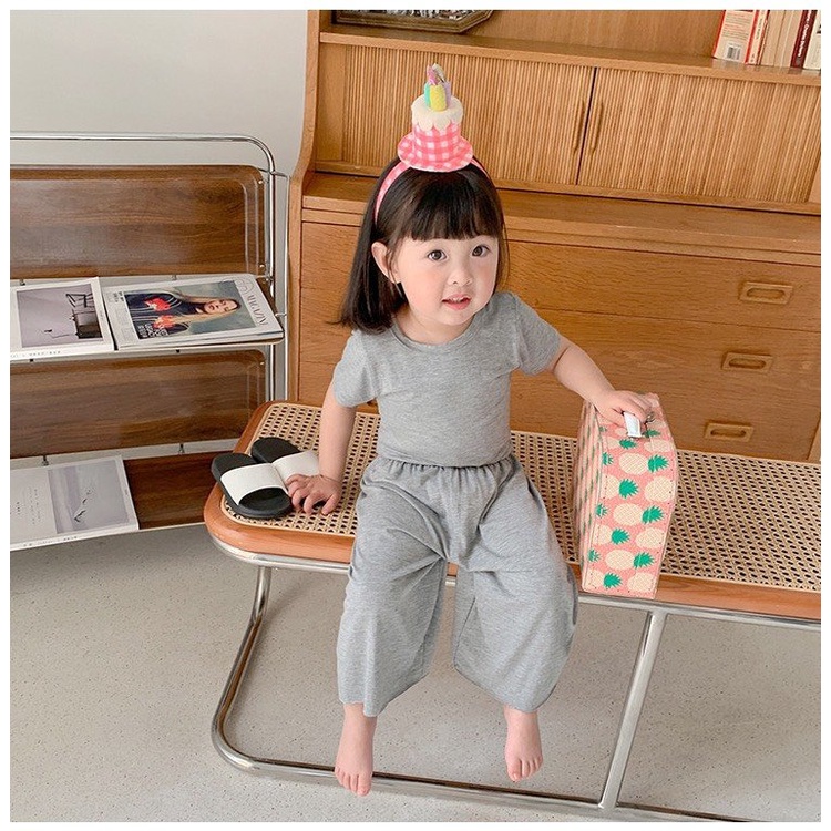 Bộ cộc tay ống rộng Mutil Korea cho bé gái chất liệu thun cao cấp ATKID Việt Nam thiết kế phong cách hàn quốc