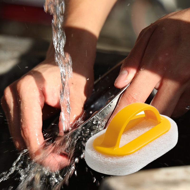 Bàn chải vệ sinh cửa kính nhà tắm/nhà bếp tay cầm nhựa tiện dụng