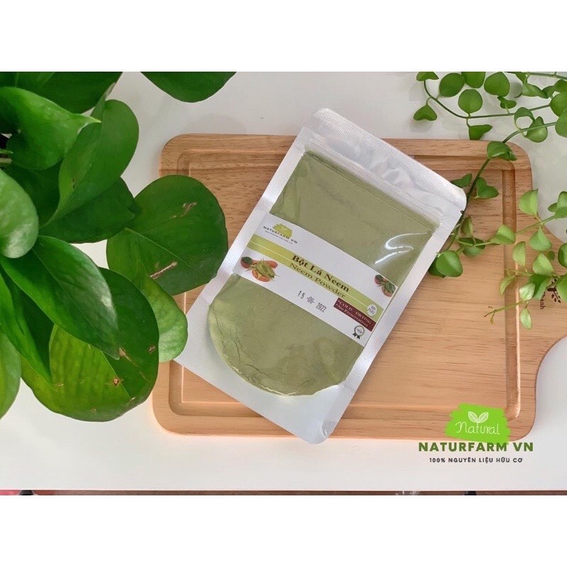 [ Nguyên chất Organic 100%] Bột lá Neem Ấn Độ NATURFARM 100GR - Mỹ phẩm Handmade