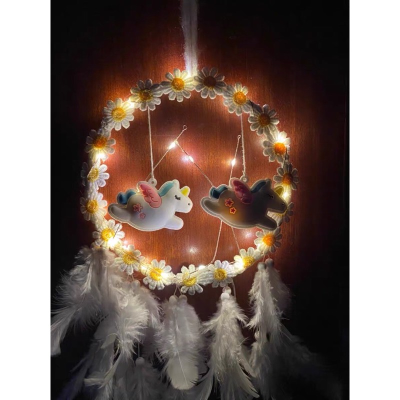 Dreamcatcher lông vũ vòng đuổi giấc mơ bảo vệ giấc ngủ an lành của mọi người - tiemcuaan