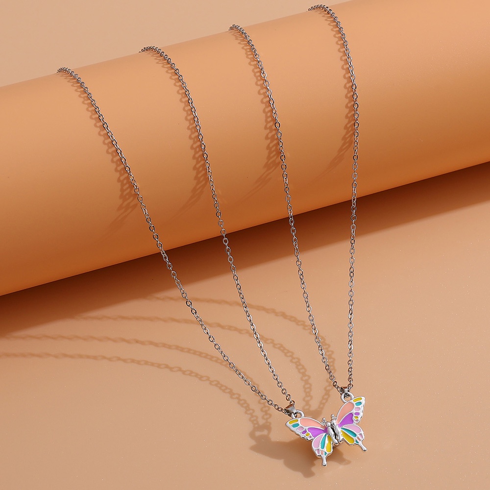 Vòng cổ Mặt Hình Bướm Bằng Hợp Kim Nhiều Màu Sắc Thời Trang Dành Cho Nữ