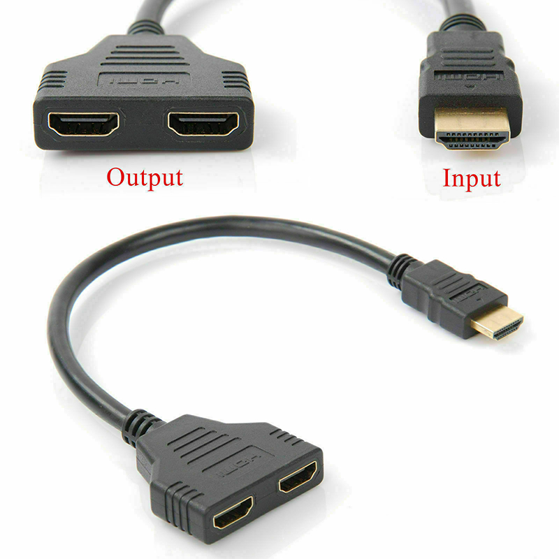 Cáp chia chuyển đổi cổng HDMI vào 1 ra 2 1080P chất lượng