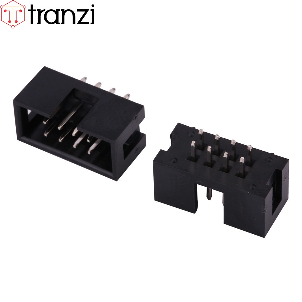 Giắc cắm header 2.54mm IDE IDC DC3 2x4P chân cắm thẳng đen - túi 10 cái