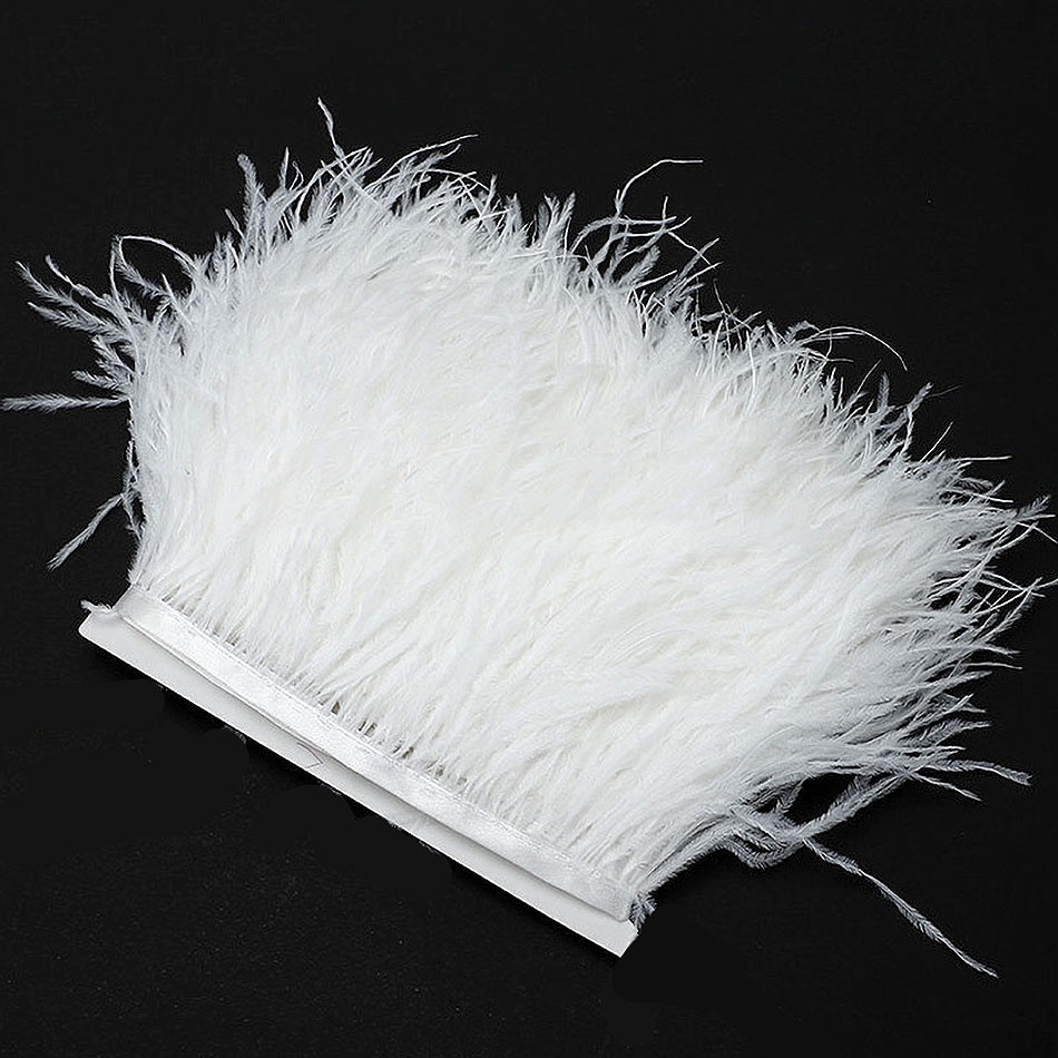 Lông Đà Điểu Chiều Cao 8-10cm Dài 1M Gồm 25 Màu Tự Nhiên Dùng Để Trang Trí Váy Cưới