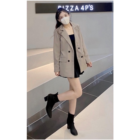 Áo blazer nữ áo vest Maika khoác ngoài kiểu dáng Hàn Quốc 2 lớp siêu đẹp Your Love Shop