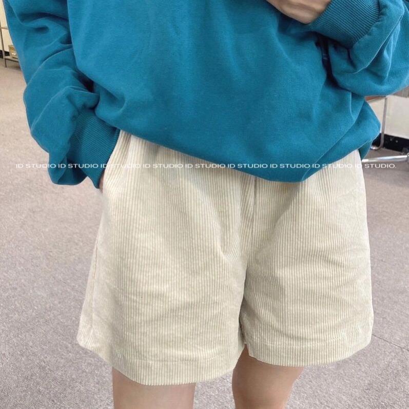 Quần Short Nữ BIGSIZE chất liệu Nhung Tăm Khóa kéo cực ấm 3 màu Đen, Nâu, Nude Quần đùi nữ mặc nhà