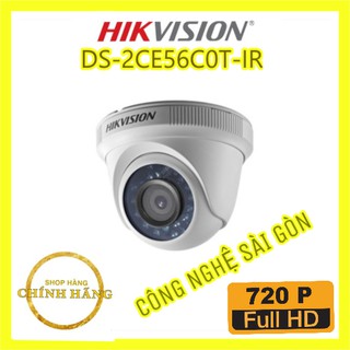 Camera HD-TVI bán cầu ngoài trời hồng ngoại Hikvision DS-2CE56C0T-IR