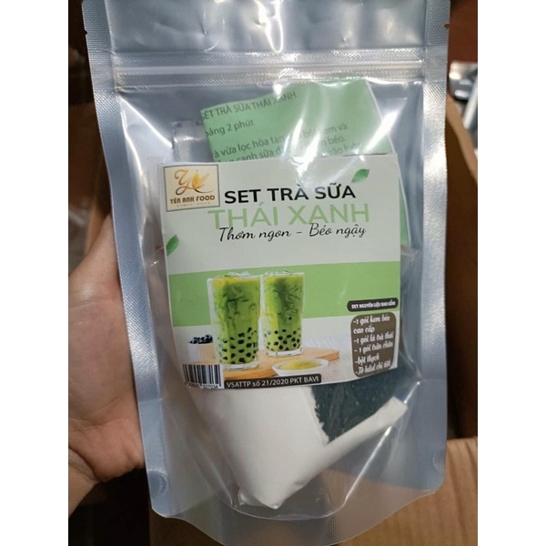 Sét Chè sữa Thái xanh siêu ngon mùa hè giải nhiệt - tuoishop86