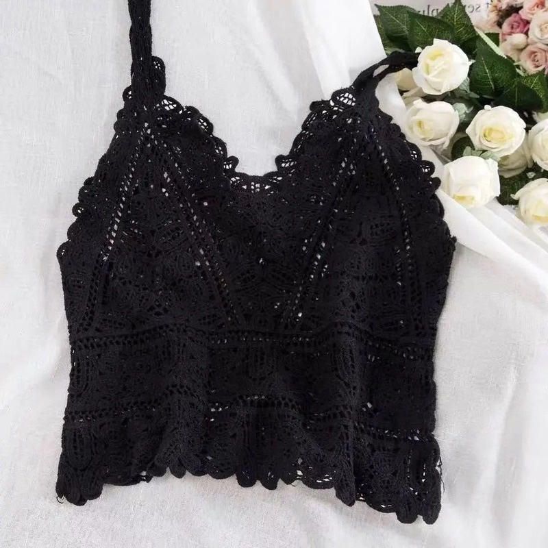 Áo hai dây phối ren phong cách Hàn Quốc quyến rũ cho bạn nữ