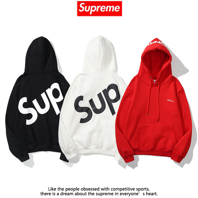 Áo Hoodie Bằng Vải Nỉ In Chữ Supreme Cá Tính Thời Trang